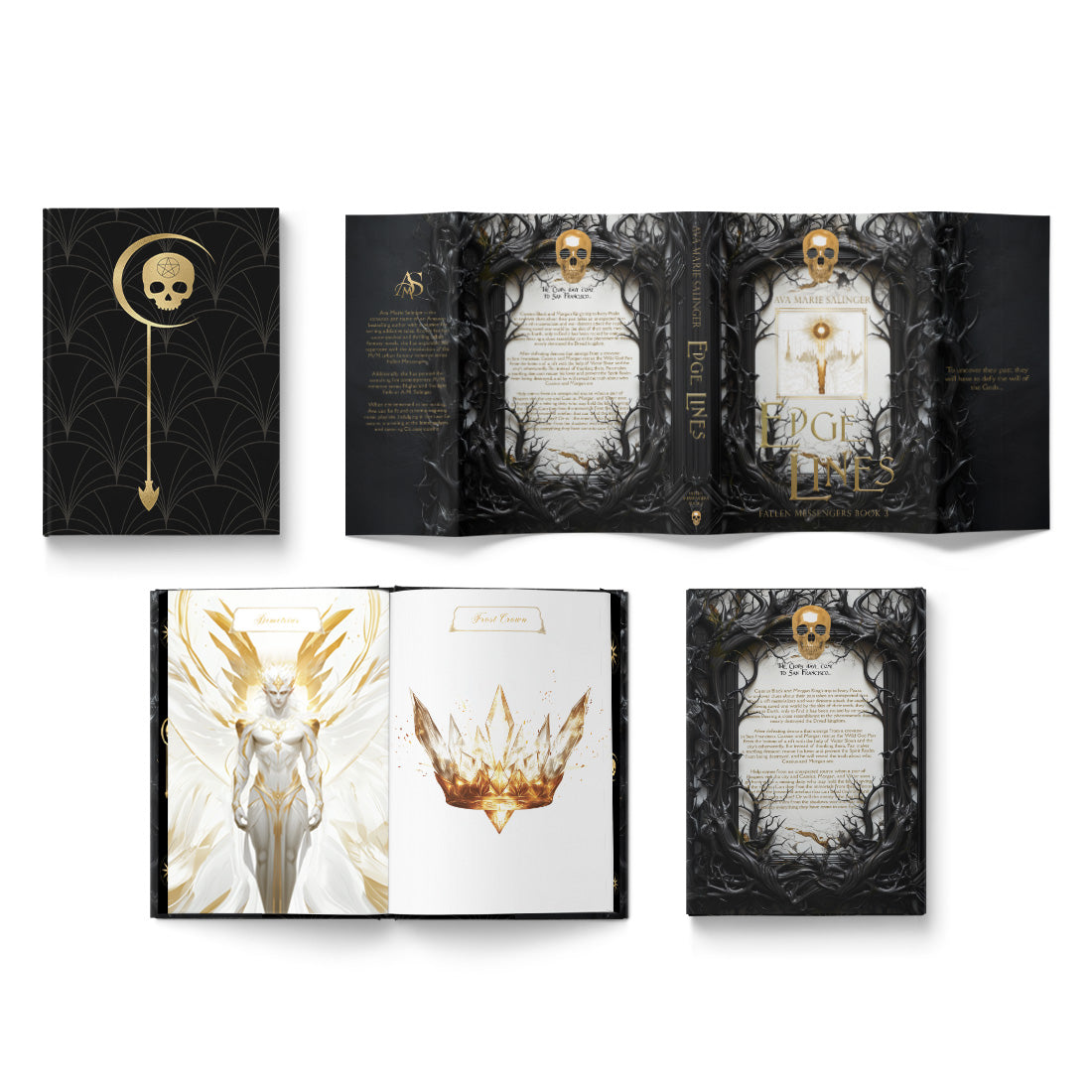 Edge Lines (Fallen Messengers Book 3) Special Edition HARDBACK dust jacket, case, and end papers