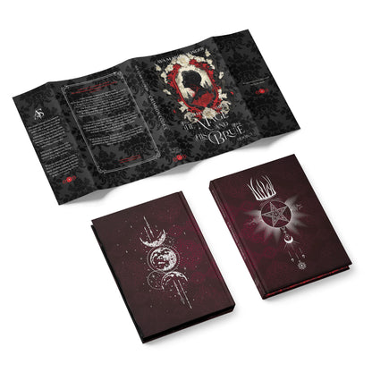 Gothic-style book with intricate designs on a white background
