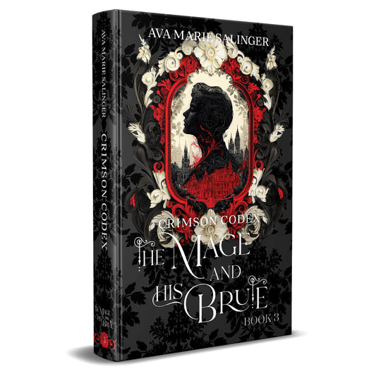Book cover of 'Crimson Code: The Mage and His Brute' by Ava Marie Salinger on a white background
