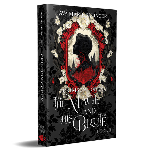 Book cover of 'Crimson Codex: The Mage and His Brule' by Ava Marie Slinger on a white background