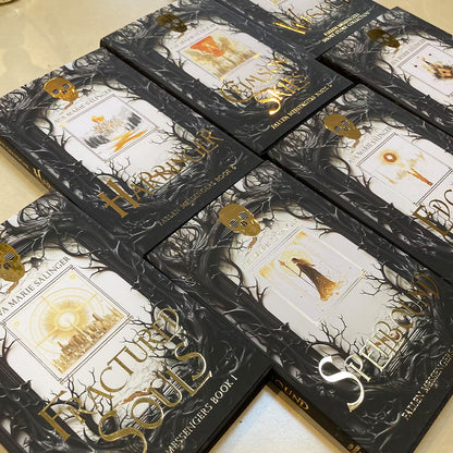 Fallen Messengers Books 1-7 SPECIAL EDITION HARDBACK BUNDLE gay romantic fantasy author ava marie salinger
