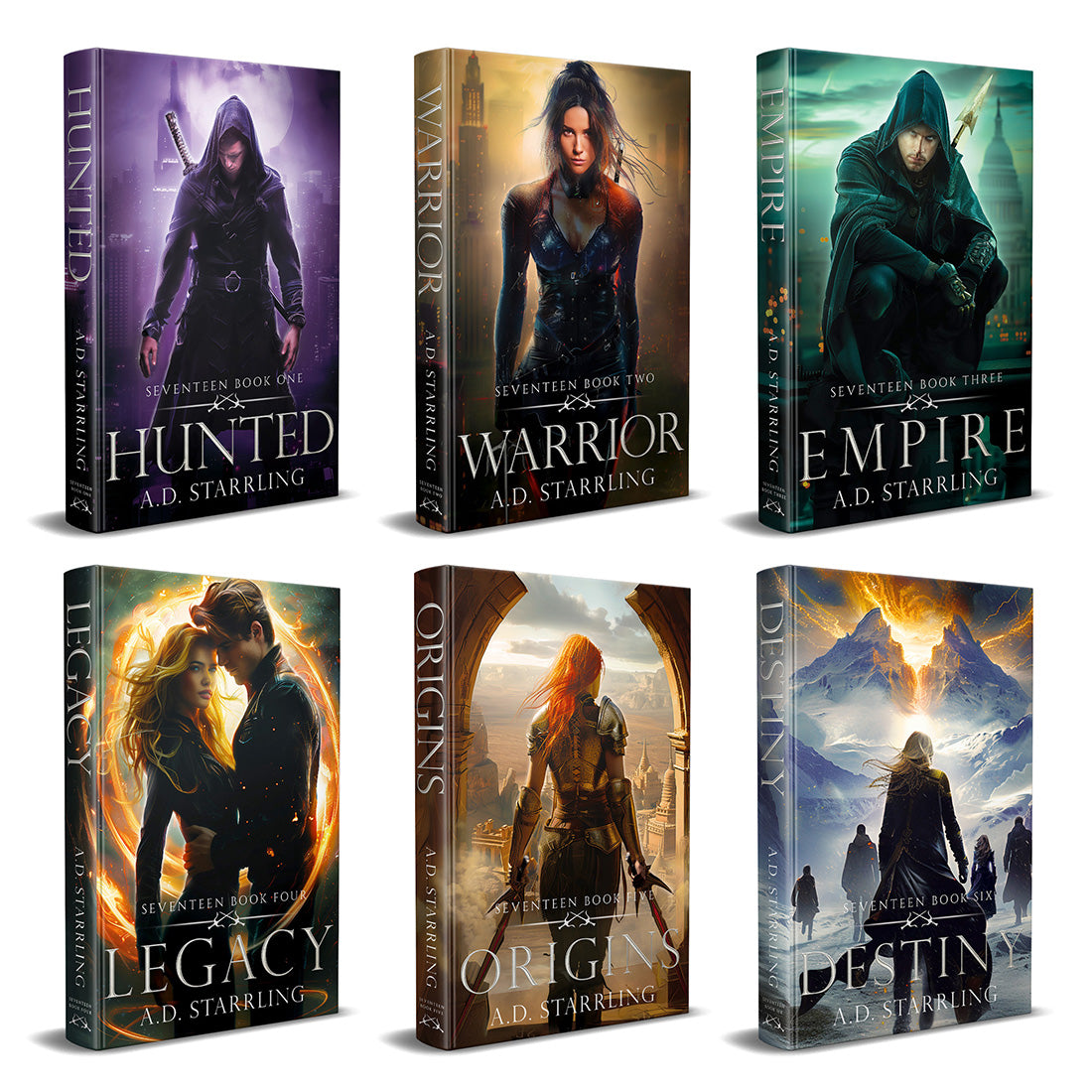Seventeen Series Books 1-6 Hardback Bundle supernatural thriller urban fantasy author ad starrling