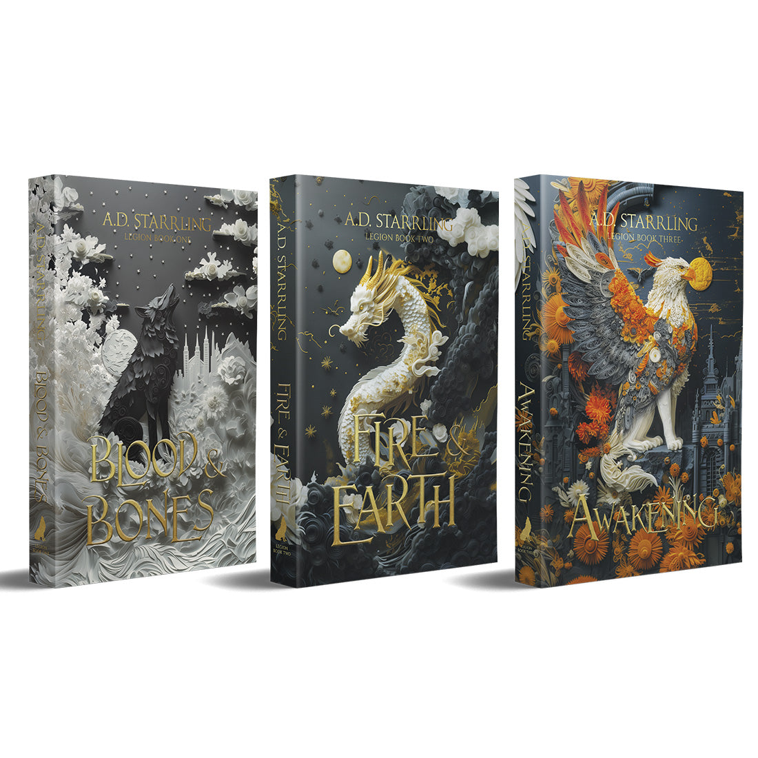 Legion Books 1-3 special edition paperback starter bundle by A.D. Starrling