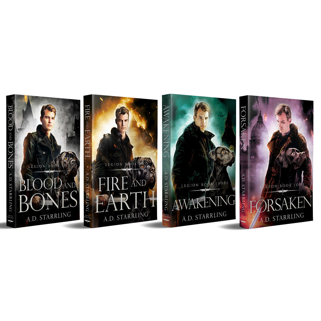Legion Books 1-4 PAPERBACK BUNDLE urban fantasy action adventure author ad starrling