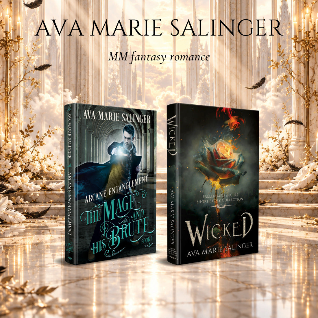 Ava Marie Salinger MM fantasy romance books: Arcane Entanglement and Wicked