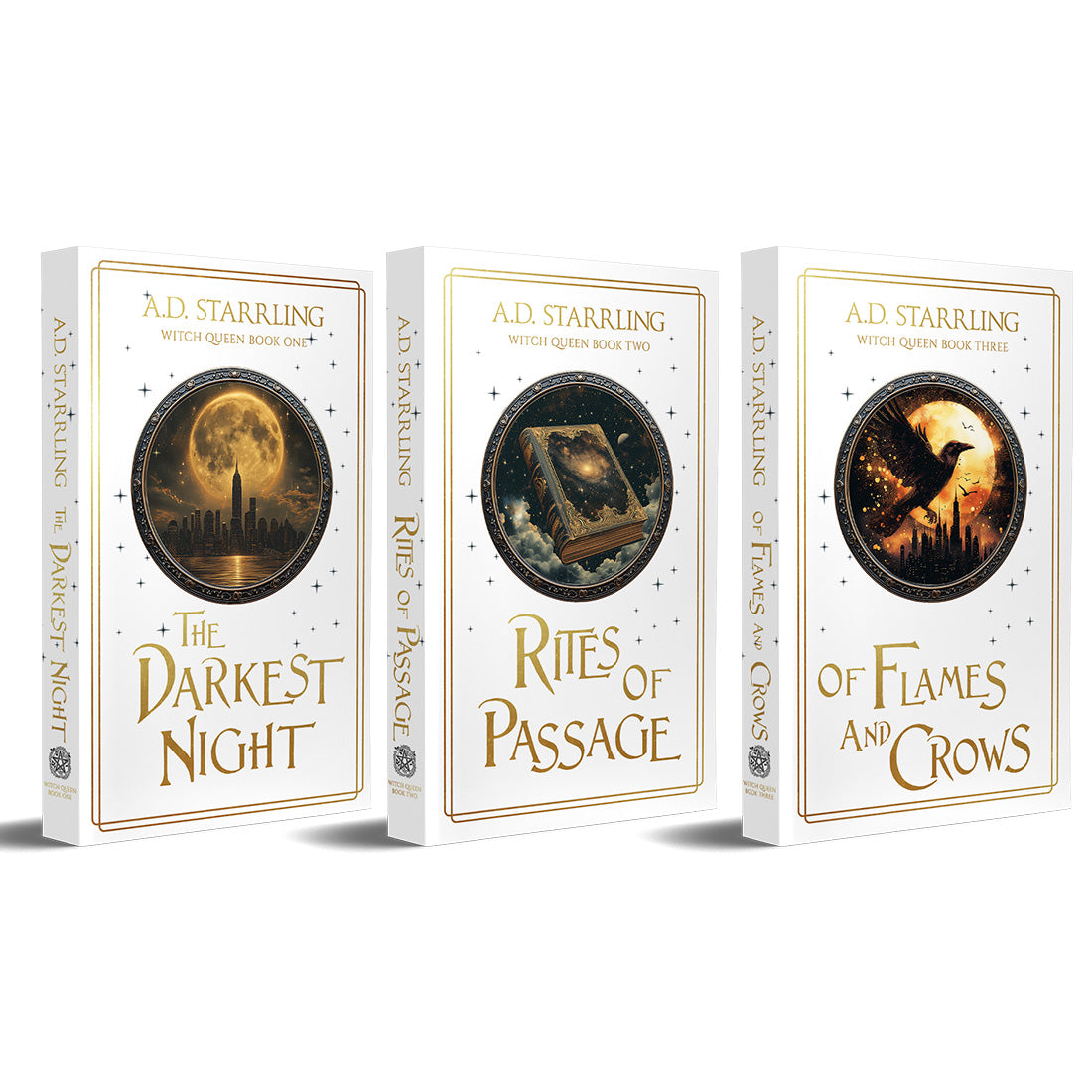 Witch Queen Books 1-3 special edition paperback starter bundle by A.D. Starrling